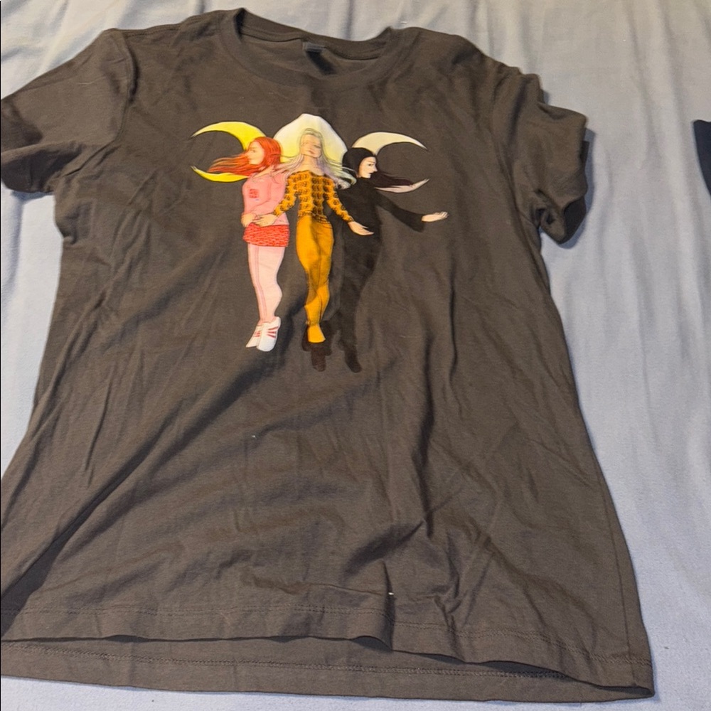Graphic Tee with Colorful Characters